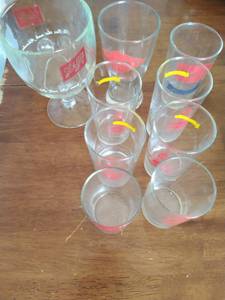 lot 95 image: Vintage Beer Glassware  Grain Belt, Schlitz Beer, Schmidt Beer