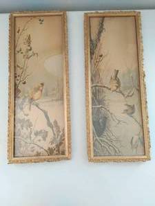 lot 337 image: 2 Vintage Art Prints of Birds