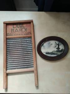 lot 349 image: Dubl Handi Washboard And Old Print