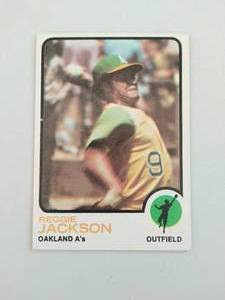 lot 302 image: Reggie Jackson 1973 Topps Baseball Card