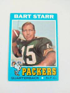 lot 306 image: Bart Starr 1971 Topps Football Card
