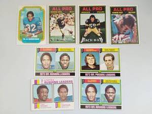 lot 308 image: 8 All Pro & League Leaders NFL Topps Football Cards