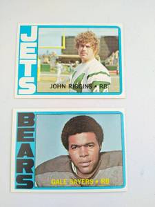 lot 311 image: John Riggins & Gale Sayers 1972 NFL Football Cards