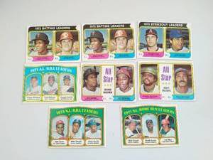 lot 315 image: 8 Topps Baseball League Leaders Cards