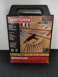 lot 222 image: Craftsman 50 Piece Drill and Drive Set