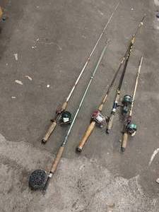 lot 250 image: Five Fishing Poles