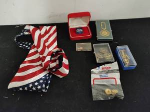 lot 108 image: Collection of Military Jewelry & Accessories
