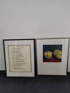 lot 110 image: Two Pieces of Framed Art Including Original Watercolor
