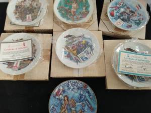 lot 28 image: Seven Olympic Collector Plates