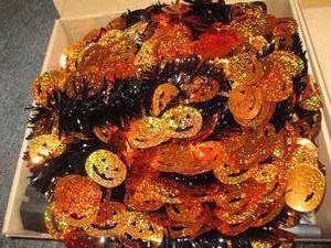25 feet pumpkin sequin halloween t...