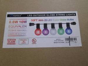 50 foot outdoor globe LED string li...