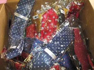 lot of 100 new ties and bow ties co...