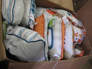 big box of outdoor throw pillows ...