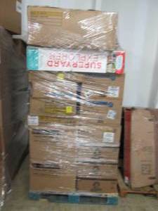 pallet of glassware, gift boxes and...