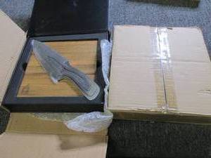 lot of 2 new mr.moo 3pc knife set a...