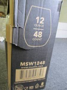case of 12 ounce stemless wineglass...