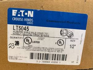 Lot of 23 Crouse Hines Lt5045 Half Inch Connectors