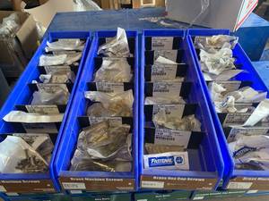 Variety of Brass Screws & Bolts (Bins Not Included)