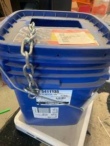 21 Pounds 316 inch Zinc Plated Chain