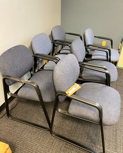 lot 5-294 image: Padded Office Chairs