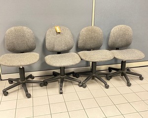 lot 5-281 image: Gray Office Chairs