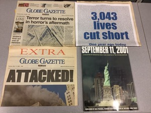 lot 1-093 image: World Trade Center, Newspaper Coverage of 911