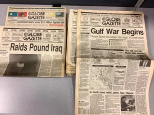 lot 1-091 image: Vintage Newspapers (Desert Storm)
