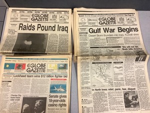 lot 1-092 image: Vintage Newspapers (Desert Storm)
