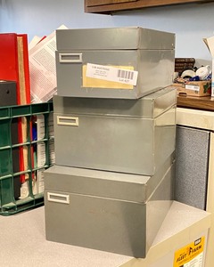 lot 3-427 image: Index card storage boxes