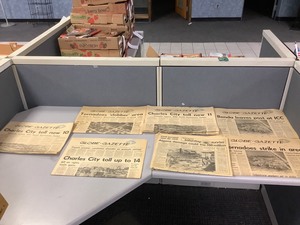 lot 1-107 image: Vintage Newspapers (Tornadoes)