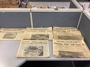 lot 1-104 image: Vintage Newspapers (Charles City, Algona Tornadoes)