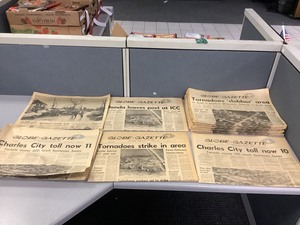 lot 1-105 image: Vintage Newspapers (Tornadoes)