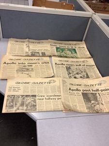 lot 1-111 image: Vintage Newspapers (Apollo)