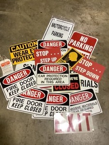 lot 7-568 image: Metal Signs