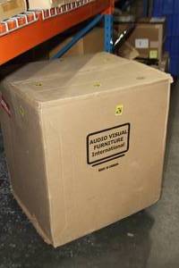 lot 15 image: New - Audio Visual Furniture Deluxe Mobile AV Rack Enclosure - Rack 16