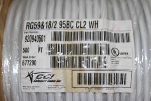 lot 27 image: New 500 Spool  Reel of Pro RG59182 CCTV Video Surveillance 75 Ohm AV Cable