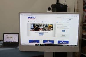 lot 36 image: Cisco MX300 Video Conference 1080p 169 55 Display  Monitor on Rolling Cart