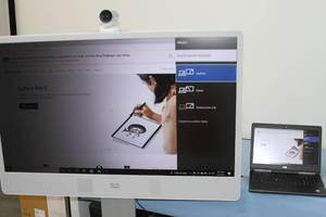 lot 37 image: Cisco MX300 Video Conference 1080p 169 55 Display  Monitor on Rolling Cart