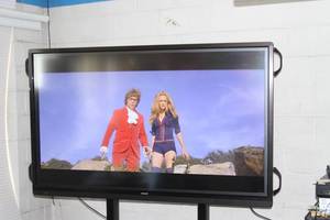 lot 7 image: Sharp 70 Aquos PN-L703WA Interactive Touchscreen Display HD 1080p TV  Television  Monitor  Display w Peerless Stand &