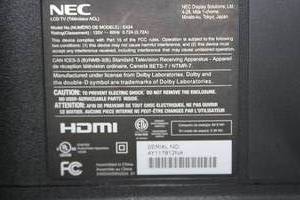 lot 84 image: NEC 42 Model E424 MultiSync 1080p Commercial-Grade Edge-Lit LED Display  Monitor  TV  Television