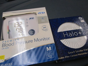 lot 49 image: BP Cuff, CO2 Alarm, Weather Radio