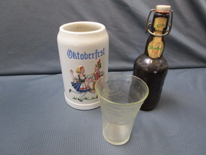 lot 93 image: Vintage Stein & Bottles