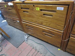 lot 321 image: Wooden Lateral Files