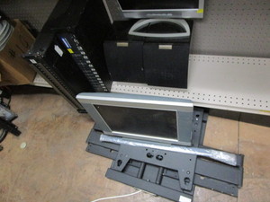lot 400 image: TV Mount, Mixer, Speakers
