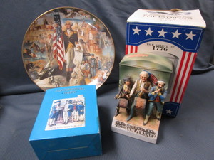 lot 451 image: Geo. Washington Plate, Decanters