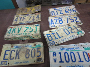 lot 503 image: MN License Plates