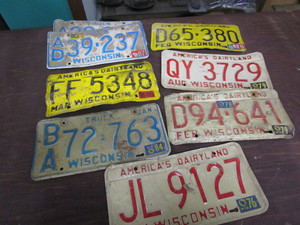 lot 504 image: WI License Plates