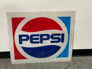 Plexiglass Pepsi Pop Machine Sign