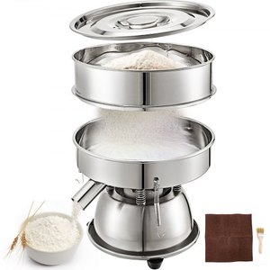 lot 4 image: 110v Vibrating Sieve Machine Food Powder Particle Sifter Shaker Sieve 4060 Mesh
