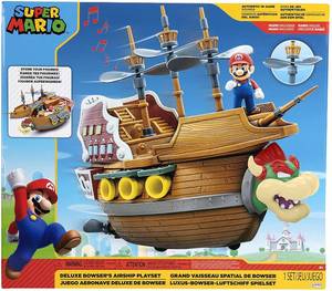 lot 25 image: Super Mario Deluxe Bowsers Air Ship Playset with Mario Action Figure